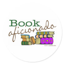 Book Aficionado Round Sticker