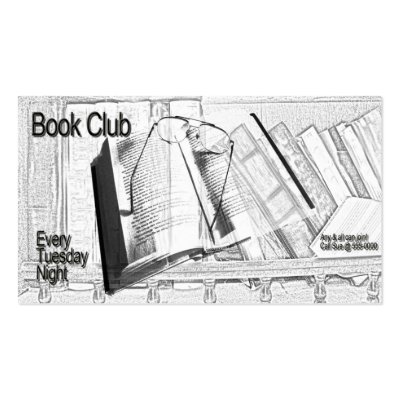 book club profile card business card by arphot