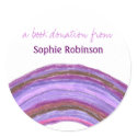 Book donation sticker -rainbow