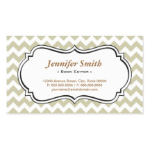 Book Editor - Chevron Simple Jasmine Business Card Template