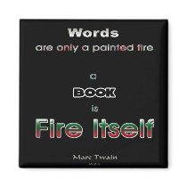 Book Fire Fridge Magnet