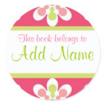 Book Label "this book belongs to" Retro Stickers
