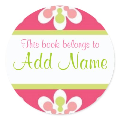 Book Label "this book belongs to" Retro Stickers by jgh96sbc