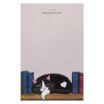 Book Love | Cat on a Book Shelf Note Paper Stationery