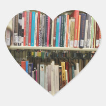 Book Love Heart Sticker