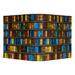 Book Lovers & Librarians Colorful Books on Shelf Vinyl Binder