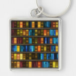 Book Lovers & Librarians Colourful Books on Shelf Keychains