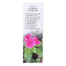 Book Mark - Mom's 10 Commandments Book Mark Business Card Template
