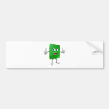 Book mascot education concept bumper sticker