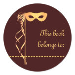 Book Name Sticker (Gold Ribbon Mask)