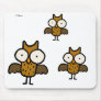 Book Nook Owls: Owl Family Mousepad