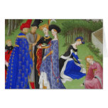 Book of hours medieval ladies and lords greeting cards