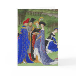 Book of hours medieval ladies & lords version 2 greeting cards