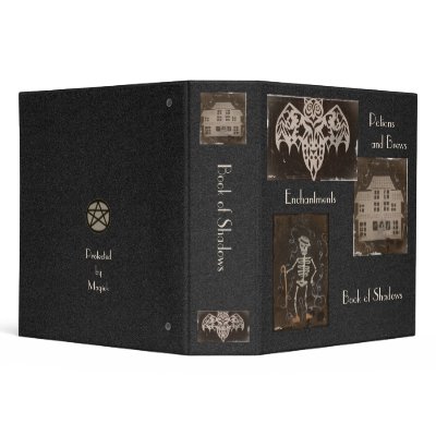 Book of Shadows BOS Spooky Antique Collage Vinyl Binders by WellWritWitch
