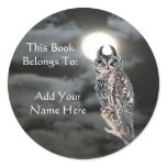 Book Plate-Wiccan Owl Sticker