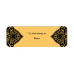 Book plate with doodle design return address labels