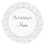 Book plate with elegant floral design sticker