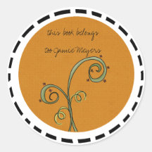 Book Plates Round Stickers