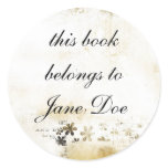 book plates round stickers
