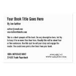 Book Promotion Trading Card Template Business Card