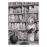Book Reading Greeting Cards
