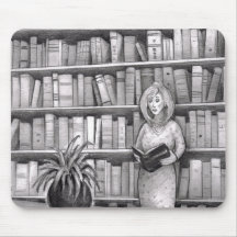 Book Reading Mouse Pads