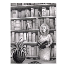 Book Reading Post Card