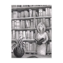 Book Reading Post Card