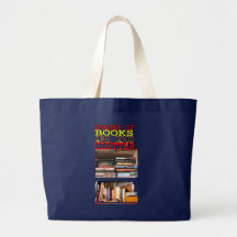 Book stacks tote too canvas bags
