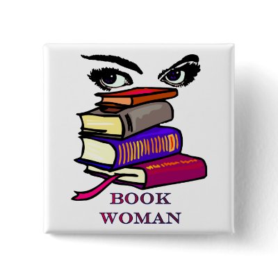 Book Woman Button by Jaenne