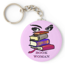 Book Woman Keychain