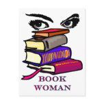 Book Woman Postcard