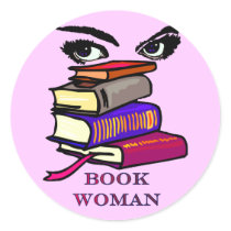 Book Woman Sticker