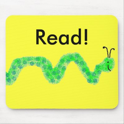 Book Worm Mousepad by SeaAngel