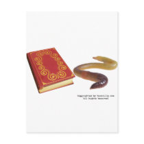 Book Worm Post Card