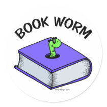 Book Worm Stickers