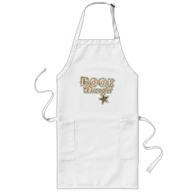 Book Wrangler Aprons by teachertees