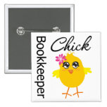 Bookkeeper Chick Pinback Button