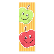 Bookmark: Cartoon apple characters