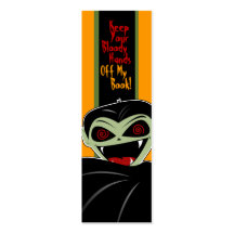 Bookmark Dracula Vampire Halloween Bloody Custom Business Card Templates