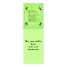 Bookmark for peace and inspiration business card