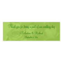 Bookmark - "Roses In Bright Green" [b] Business Card Templates