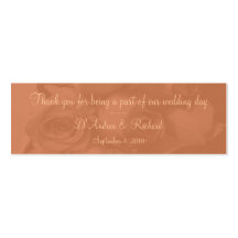Bookmark - Roses In Dusty Peach [b] Business Card Templates