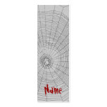 Bookmark Spiderweb Halloween Custom Name Business Card Templates