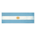 Bookmark with Distressed Flag from Argentina Business Card