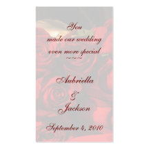 Bookmark - "You Made Our Wedding...." Business Card Templates