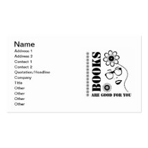Books Are Good For You Business Card Template