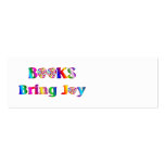Books Bring Joy BOOKMARK Business Card Template