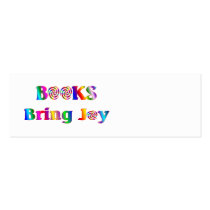 Books Bring Joy BOOKMARK Business Card Template