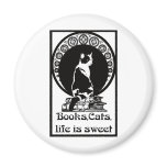 Books,cats,life is sweet Kopie_vectorized Magnete